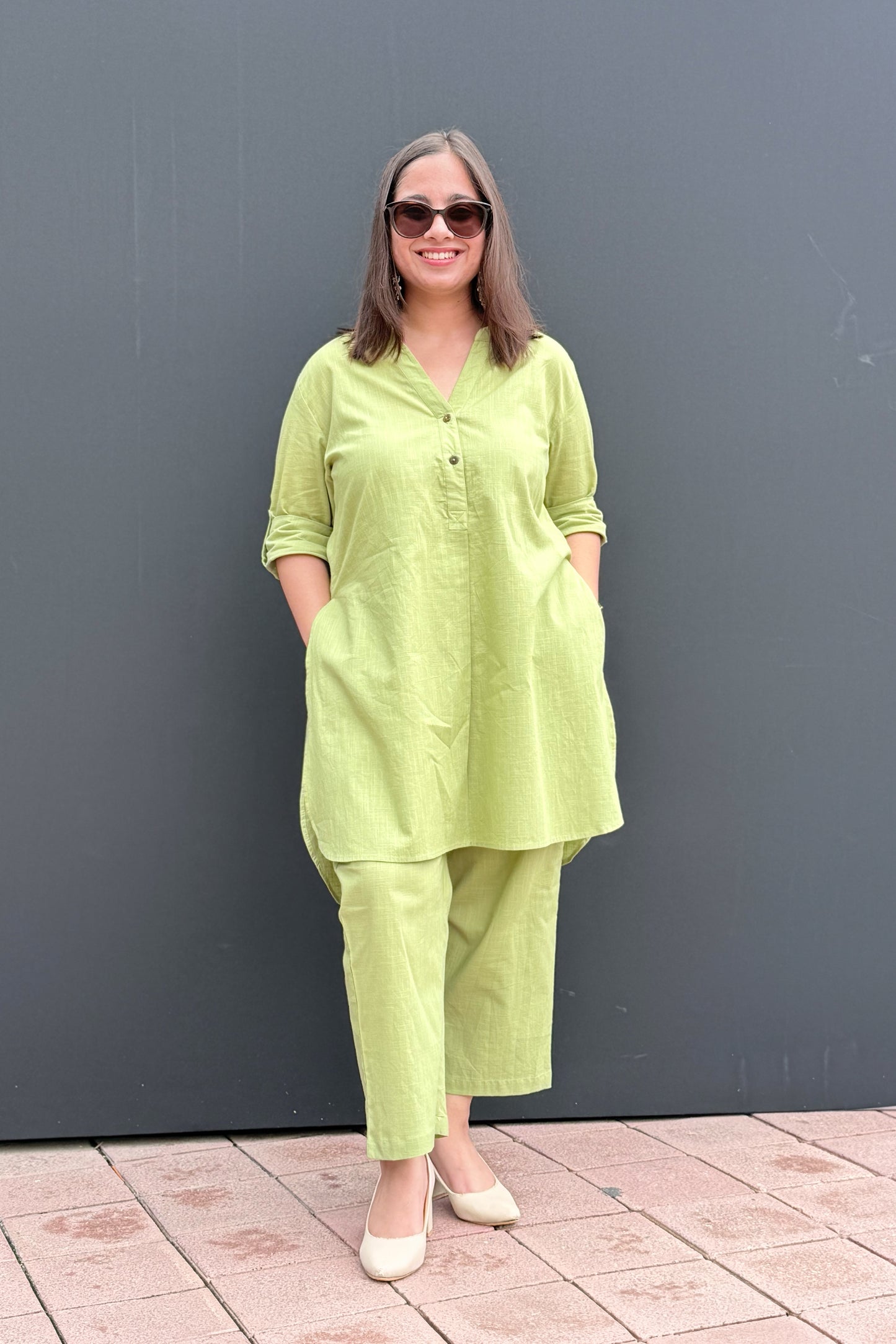 Pista Green Kurta Co-ord Set