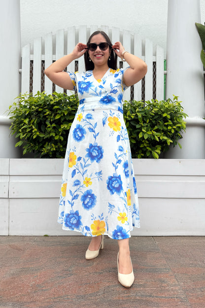 Blue Reverie Midi Dress
