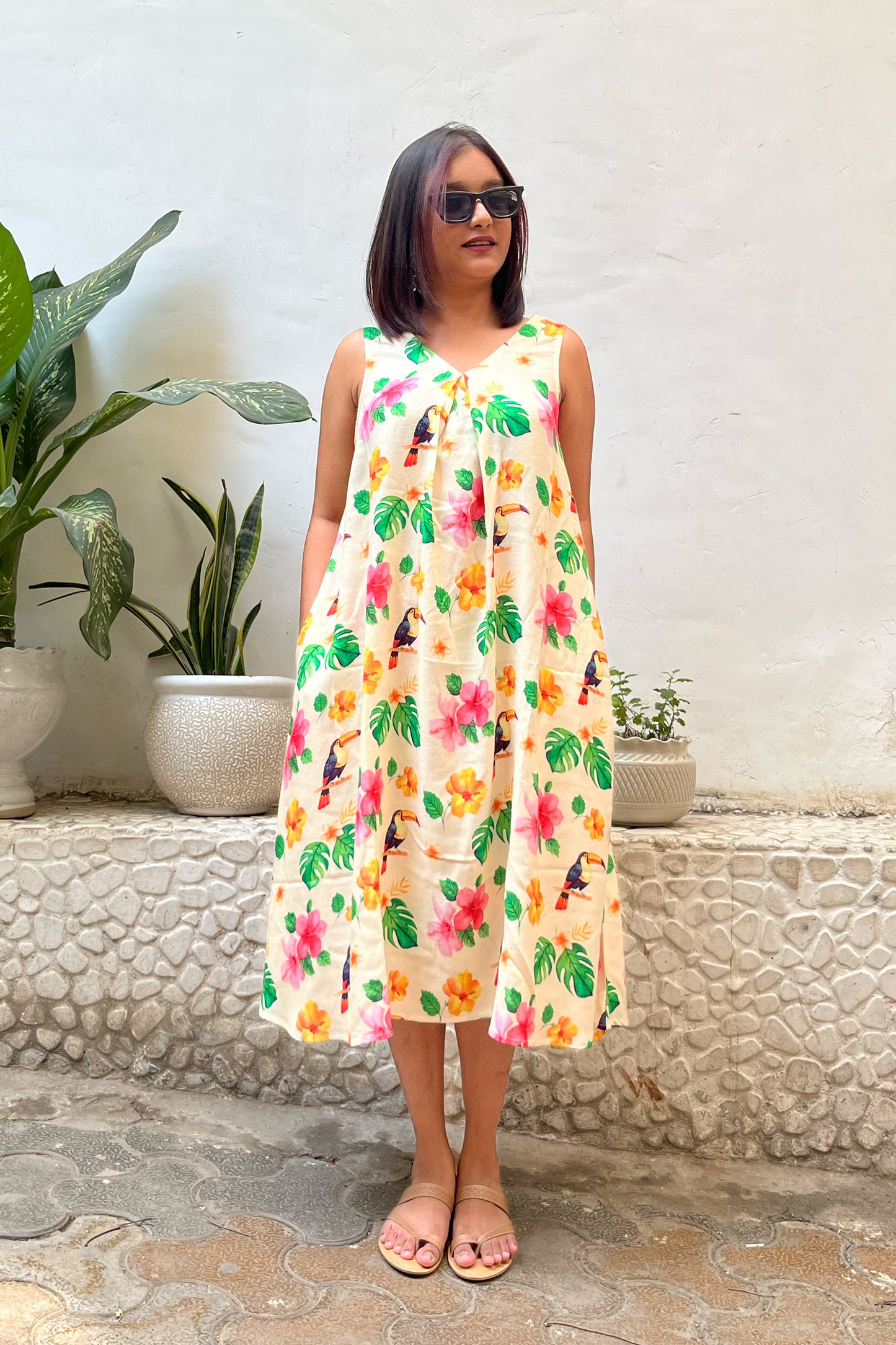 Tropical Tango A Line Dress