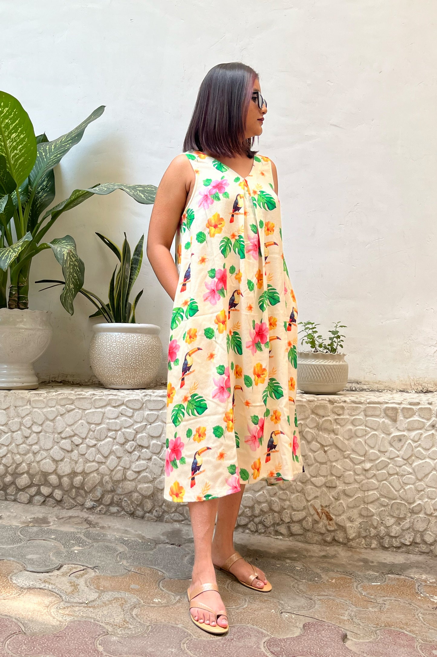 Tropical Tango A Line Dress