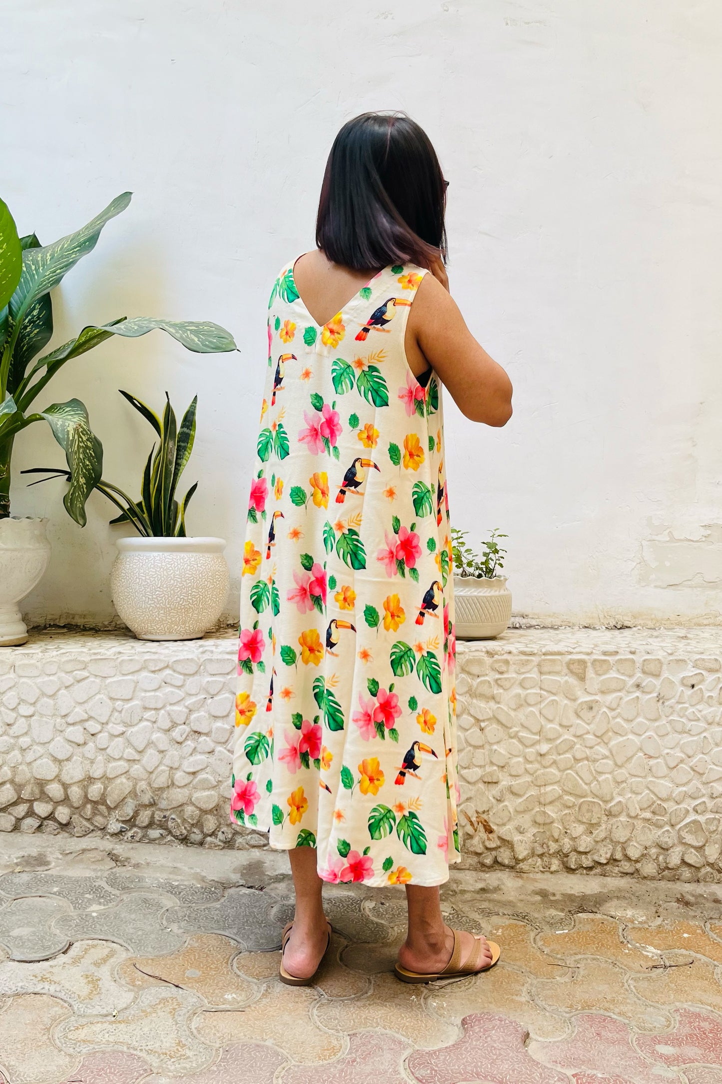 Tropical Tango A Line Dress