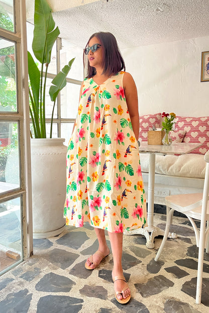 Tropical Tango A Line Dress