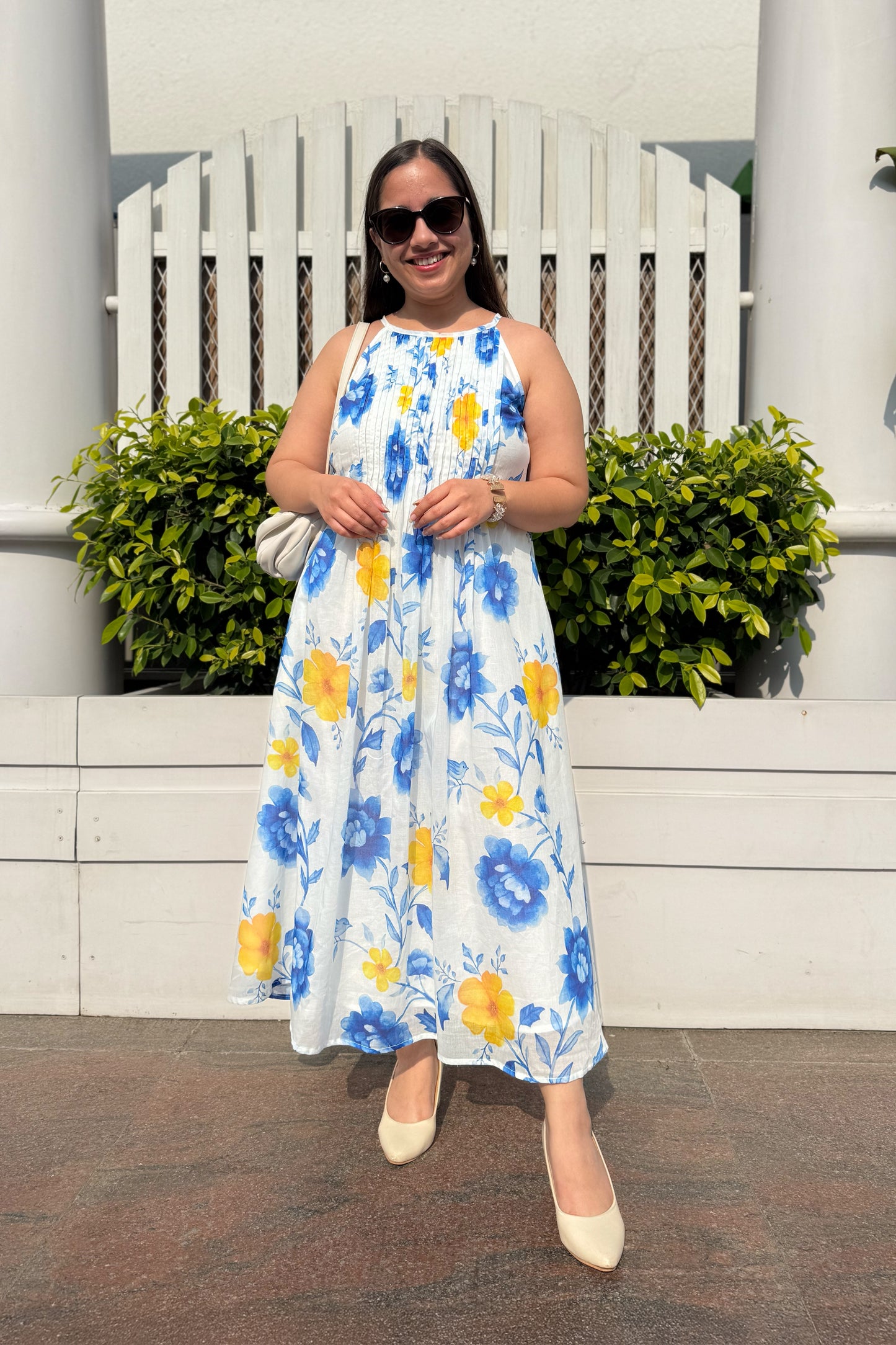 Blue Reverie Halter Neck Dress