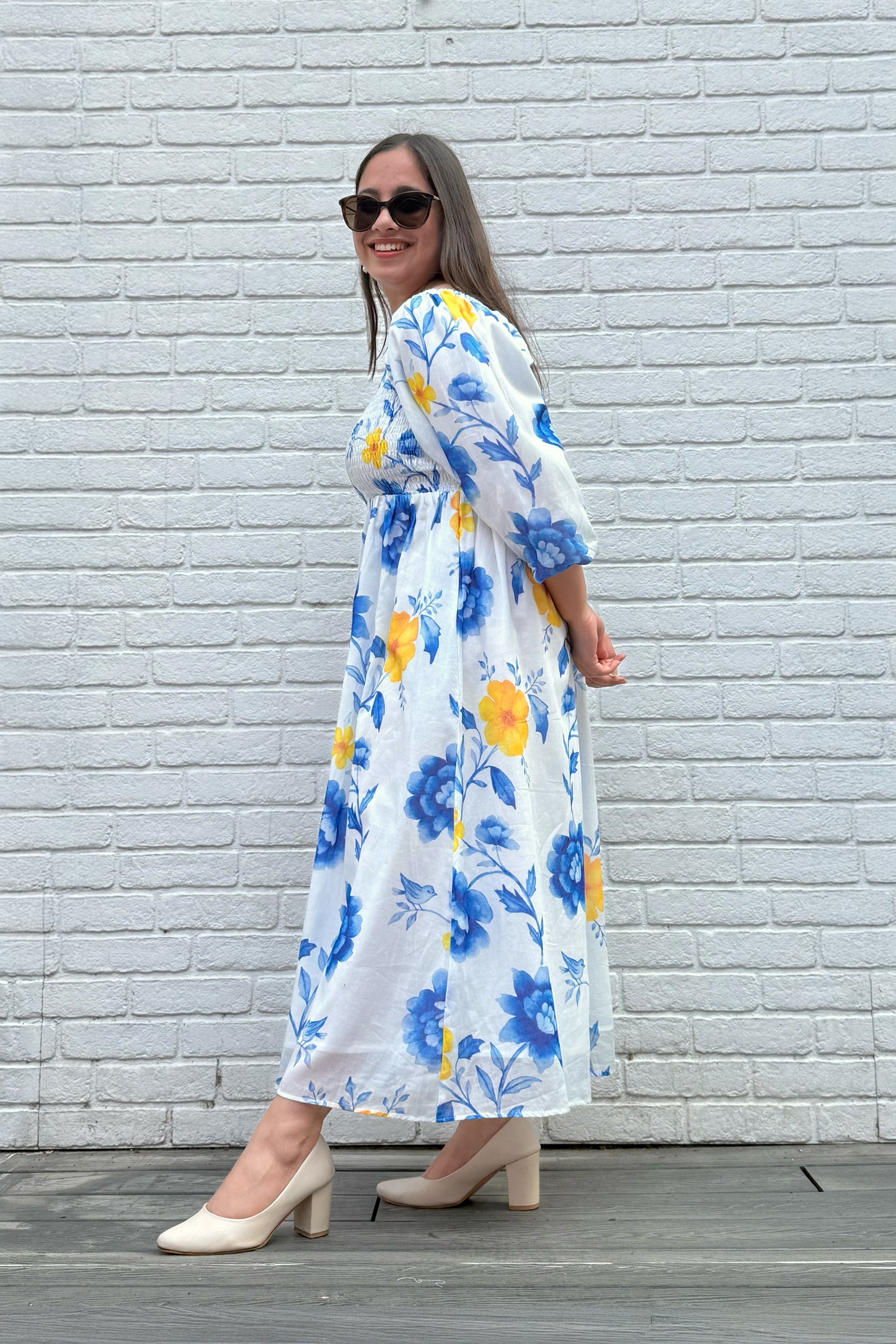 Blue Reverie Smocked Dress