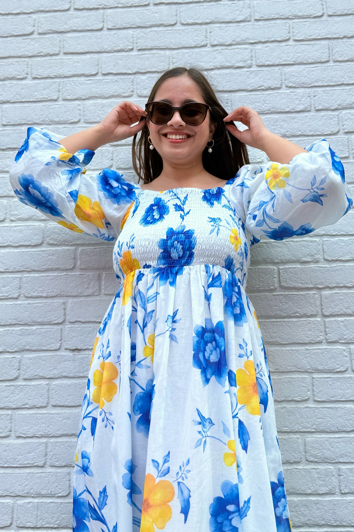 Blue Reverie Smocked Dress