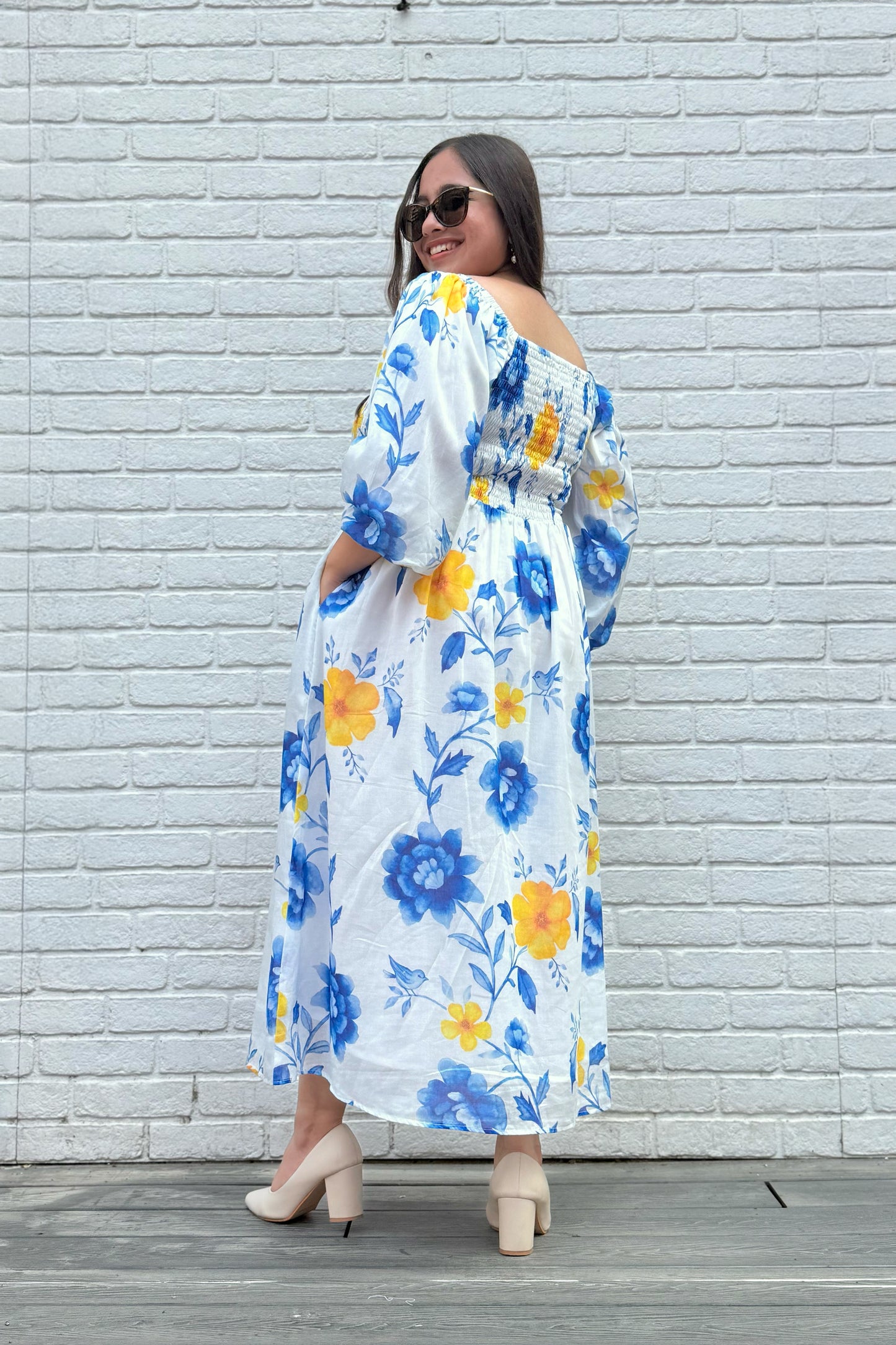 Blue Reverie Smocked Dress